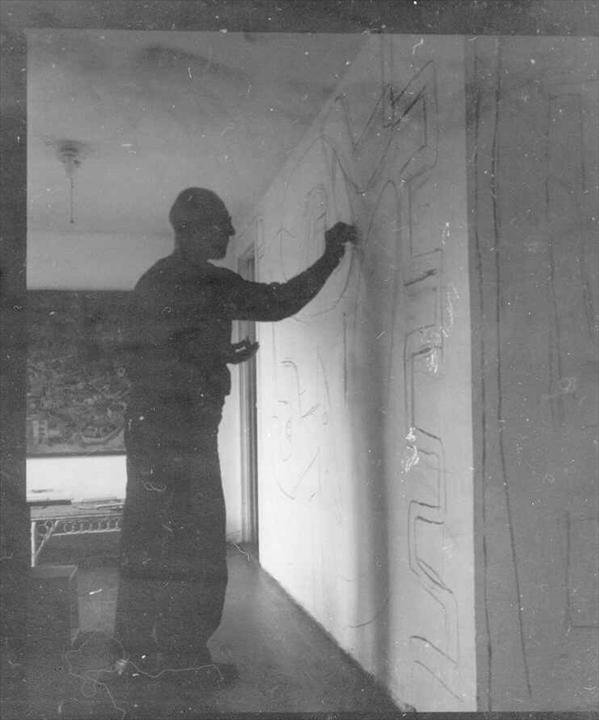 Роспись Ле Корбюзье в Доме Костантино Нивола, Лонг-Айленд, Нью-Йорк, 1951