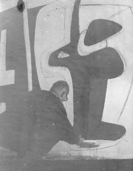 Роспись Ле Корбюзье в доме Костантино Нивола, Лонг-Айленд, Нью-Йорк, 1951