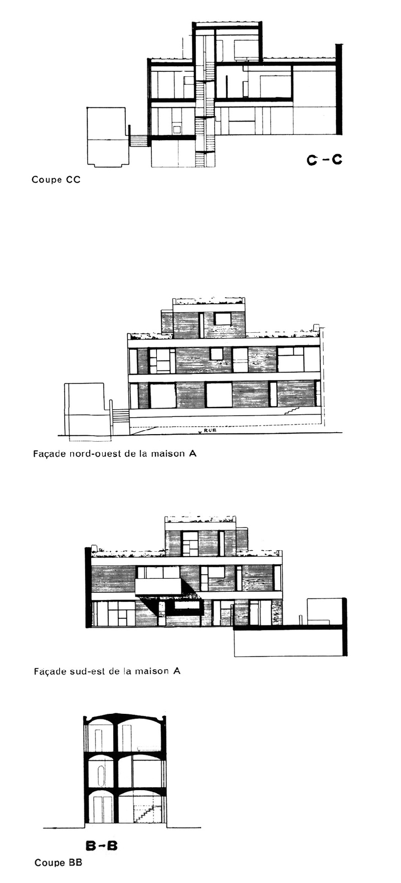 Ле Корбюзье / Le Corbusier. Дома Jaoul, Neuilly-sur-Seine, Франция. 1951