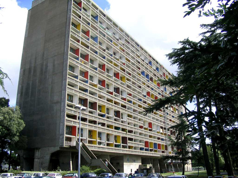 Ле Корбюзье / Le Corbusier. Жилая единица (Unité d'Habitation), Nantes-Reze, Франция. 1952