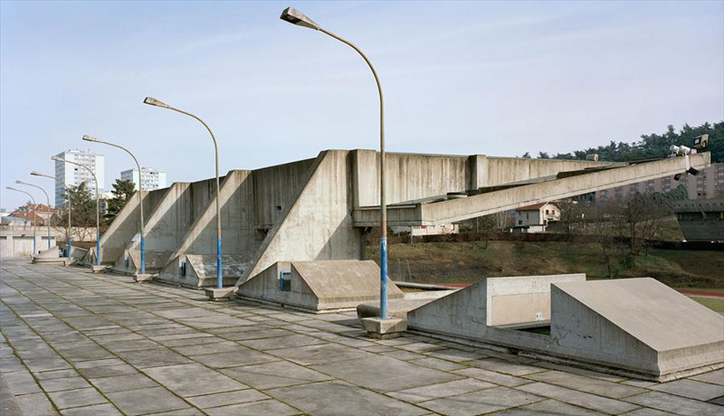 Ле Корбюзье / Le Corbusier. Стадион Firminy-Vert, Франция. 1965