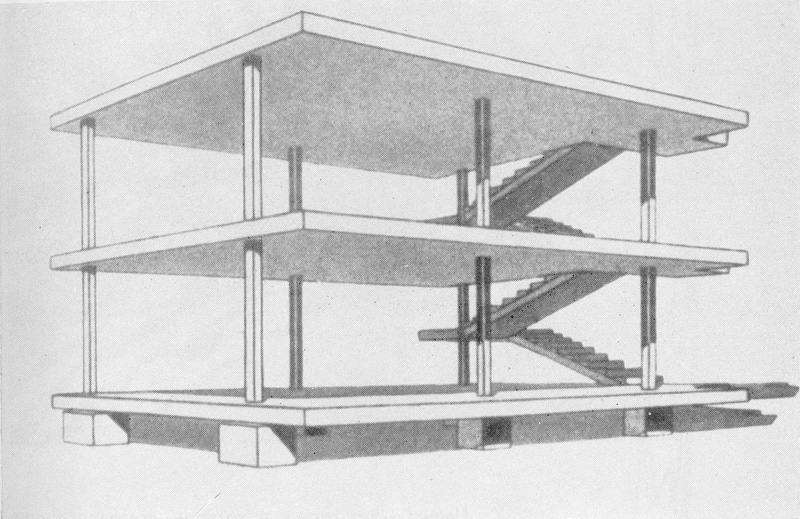 Дом-Ино. 1911 год. Ле Корбюзье. Творческий путь / Le Corbusier. Textes et planches