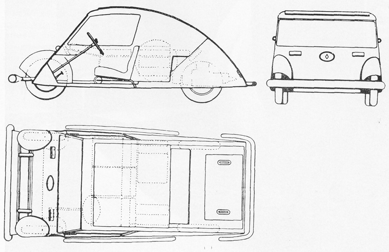 Проект автомобиля. Ле Корбюзье. Творческий путь / Le Corbusier. Textes et planches