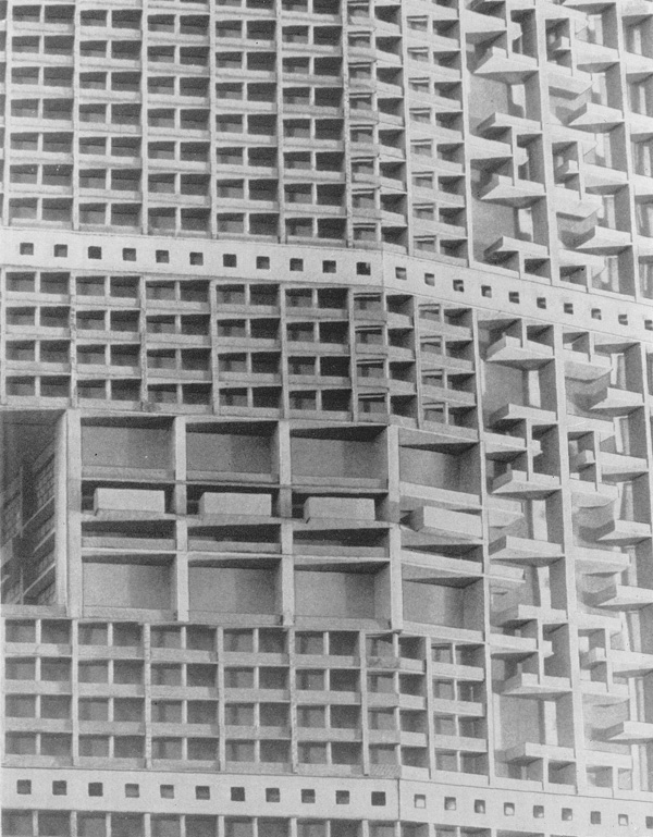1938 год. Алжир. Ребра-солнцерезы небоскреба «15 Бастион». Ле Корбюзье. Творческий путь / Le Corbusier. Textes et planches