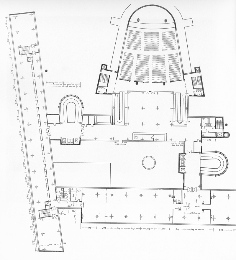Ле Корбюзье / Le Corbusier. Дом Центросоюза (Наркомлегпрома) в Москве. 1928-1936. План третьего этажа