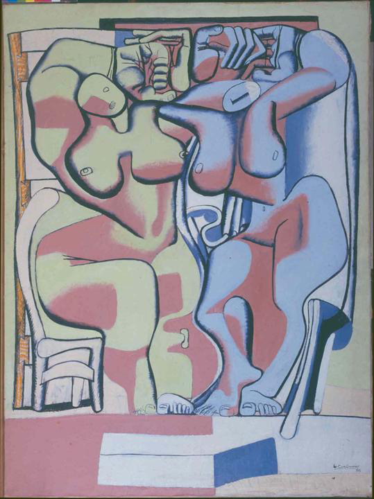 Ле Корбюзье / Le Corbusier, Deux femmes debout à la chaise, 1936