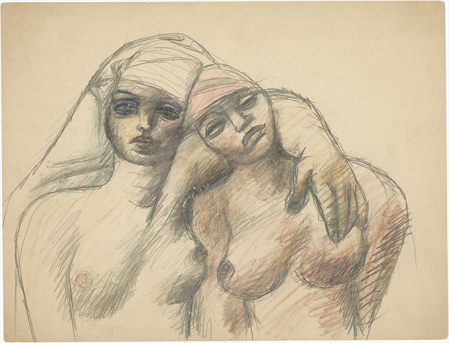 Ле Корбюзье / Le Corbusier, Deux femmes en buste enlacées, 1932