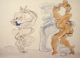 Ле Корбюзье / Le Corbusier, Deux nus féminins dansant, 1933