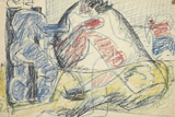 Ле Корбюзье / Le Corbusier, Étude sur le thème "Baigneuses et rochers" ou "détente", 1938
