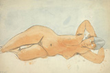 Ле Корбюзье / Le Corbusier, Femme couchée, fond bleu ciel, bras croisés derrière la tête, 1930