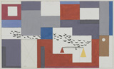 Ле Корбюзье / Le Corbusier, Maquette pour tapisserie de la Haute-Cour de Chandigarh (à l'échelle), 1954
