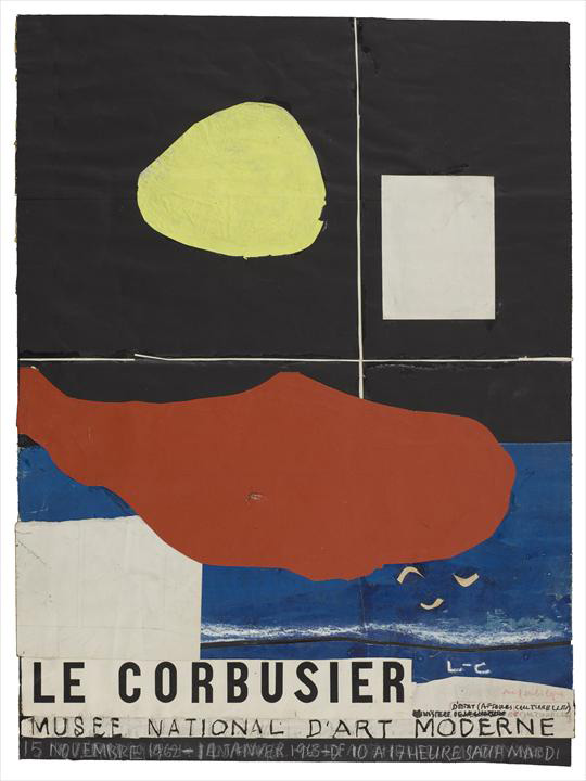Ле Корбюзье / Le Corbusier, Projet d'affiche pour exposition : Paris 1962-63, 1962