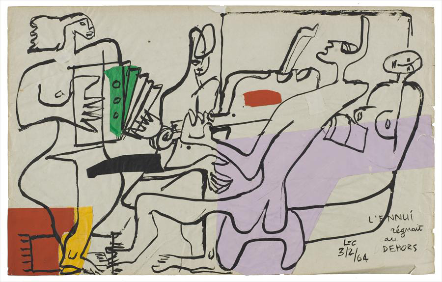Ле Корбюзье / Le Corbusier, Quatre musiciennes "L'ennui régnait au dehors", 1964