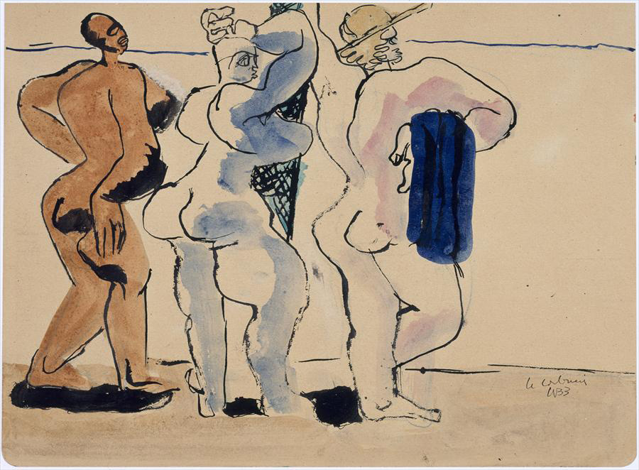 Ле Корбюзье / Le Corbusier, Trois femmes debout de dos, 1933