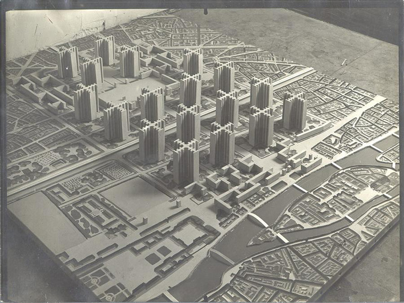 Ле Корбюзье / Le Corbusier. «План Вуазен» (Plan Voisin). Проект реконструкции центра Парижа. 1925