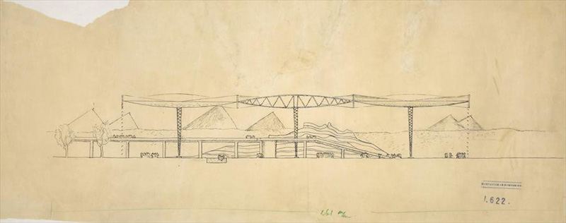 Ле Корбюзье / Le Corbusier. Проект французского павильона на международной выставке воды, Льеж, Бельгия. 1937