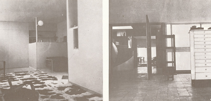 Прихожая и мастерская в квартире Ле Корюзье на улице Нюнгессе-э-Коли в Париже. 1938