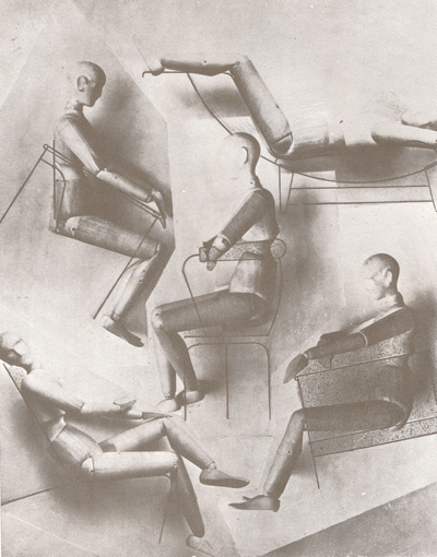 Ле Корбюзье / Le Corbusier. Фотограммы различных положений тела, выполненные с манекена. 1928