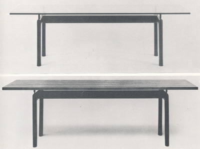 Ле Корбюзье, Пьер Жаннере, Шарлотта Перриан: Стол из трубок овального сечения. 1929