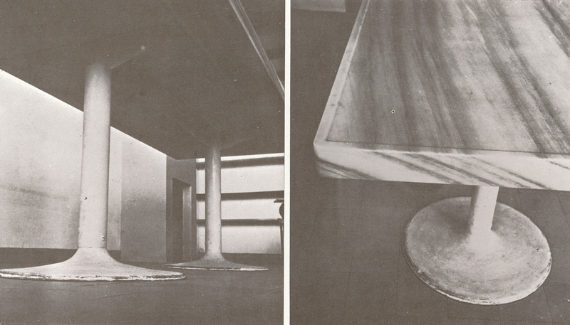 Ле Корбюзье, Пьер Жаннере, Шарлотта Перриан: Стол с мраморной плитой на основании из стали и лакированного чугуна. 1934