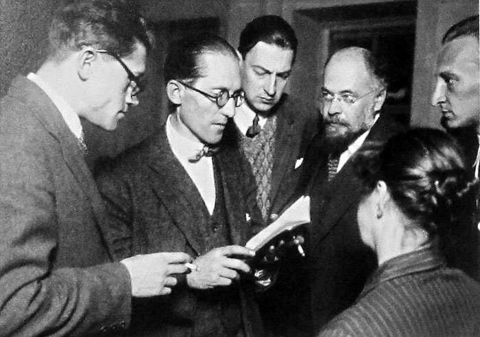 Ле Корбюзье, Александр Веснин и Андрей Буров. Москва, 1928 г.