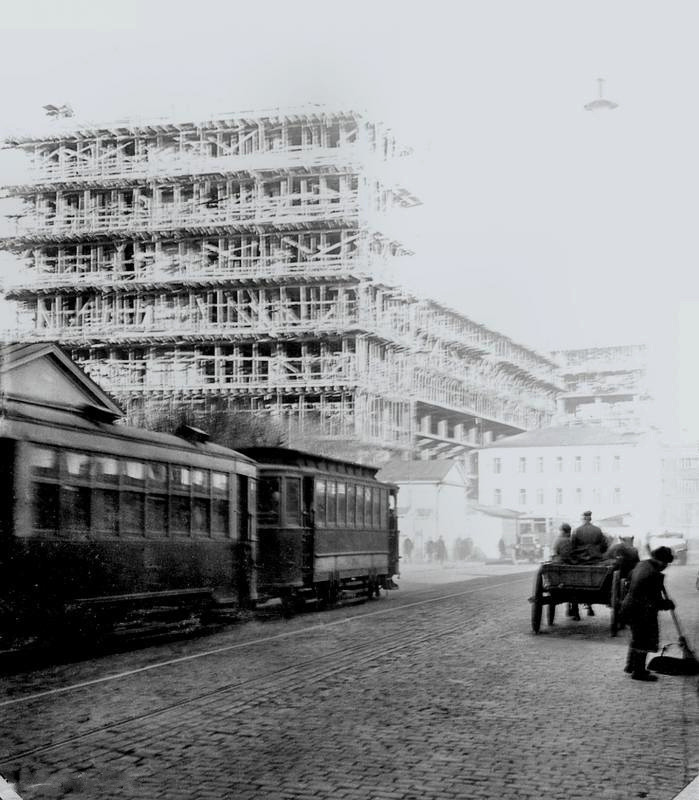 Строительство здания Центросоюза. Москва, 1931 г.