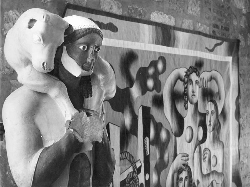 Выставка "примитивного искусства», организованной Луи Карре в квартире Ле Корбюзье на 24 rue Nungesser et Coli в Париже, 1935 Фото: Albin Salaun