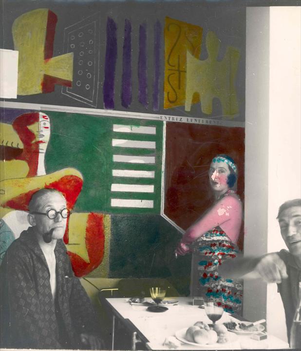 Ле Корбюзье расписывает виллу E1027, построенную Эйлин Грей на мысе Кэп-Мартин для себя и Яна Бадовичи, 1939