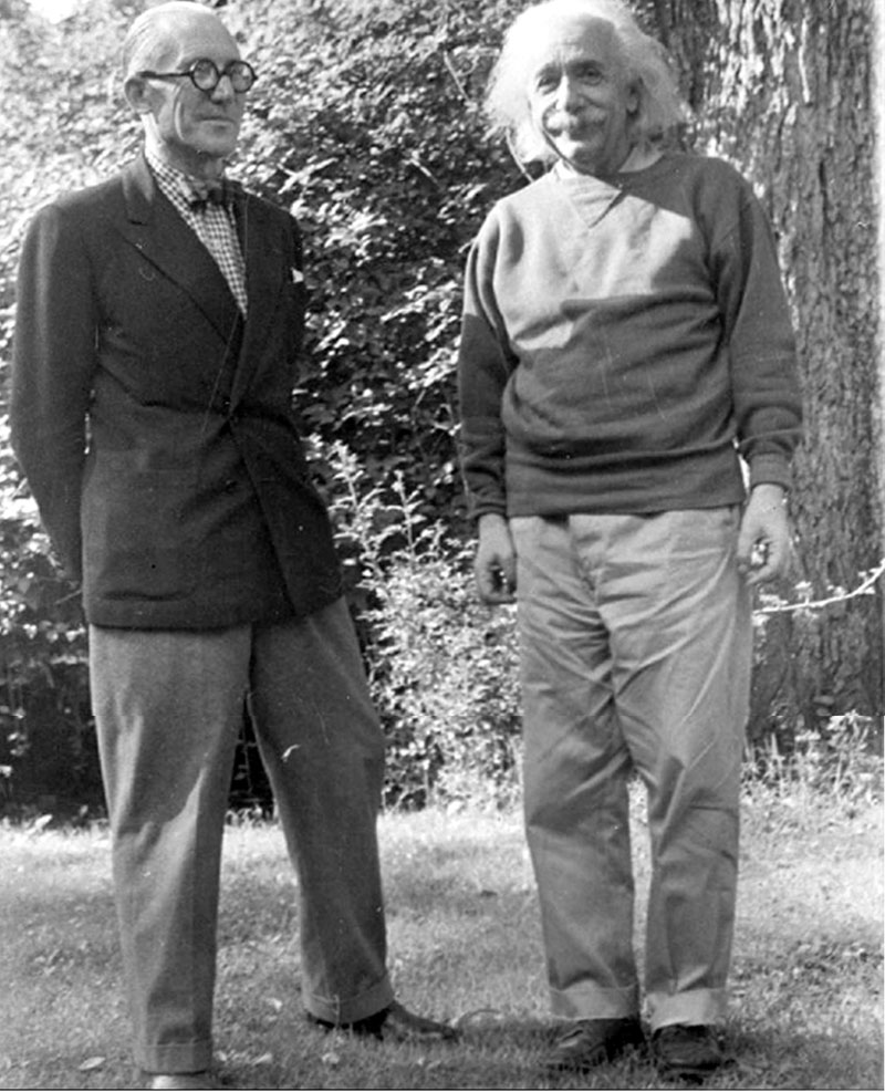 Ле Корбюзье и Альберт Эйнштейн в Принстоне, Нью-Джерси, 1946