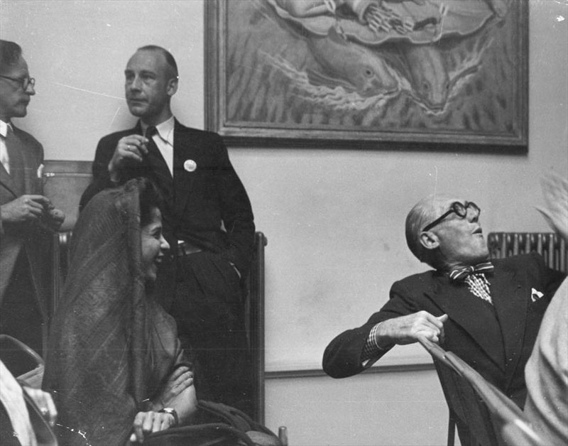 Ле Корбюзье на VI конгрессе СИАМ, Бриджуотер, 1947