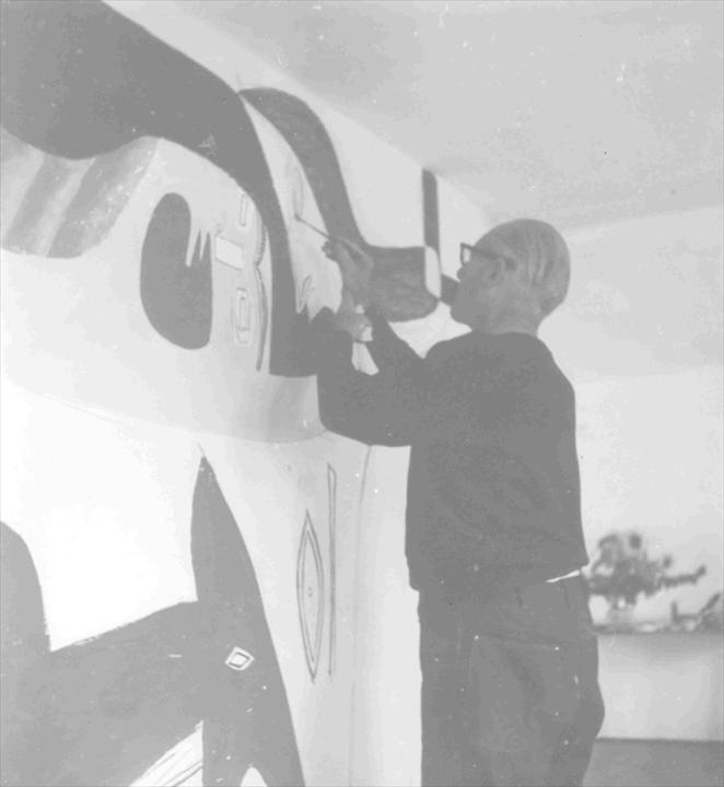 Роспись Ле Корбюзье в доме Костантино Нивола, Лонг-Айленд, Нью-Йорк, 1951