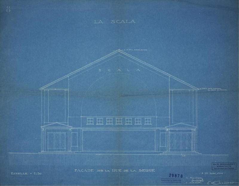Ле Корбюзье / Le Corbusier. Кинотеатр "La Scala", Ла Шо-де-Фон (La Chaux-de-Fonds), Швейцария. 1916