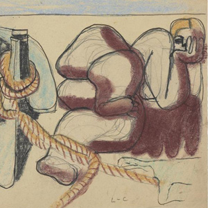Étude sur le thème de "la femme, cordage et bateau", 1932