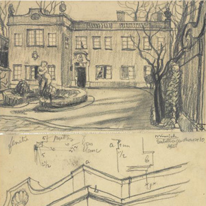 Façade de maison à Munich. Détails, 1910