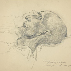 Portrait de M. Jeanneret-père sur lit de mort, 1926