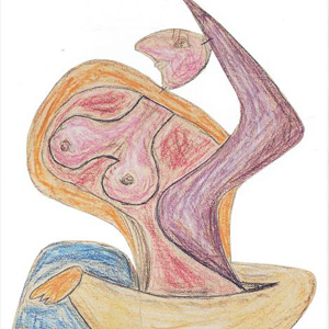 Projet pour la sculpture femme dansant, 1954