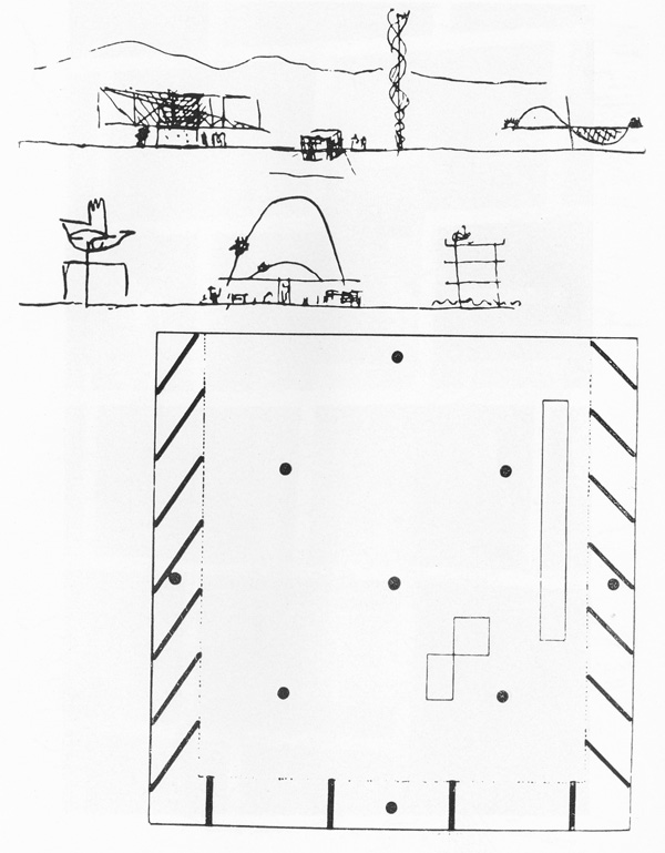Ле Корбюзье / Le Corbusier. Башня Теней (Tower of Shadow),Чандигарх (Chandigarh), Индия. План. 1950-1965