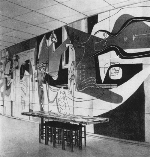 Ле Корбюзье / Le Corbusier. Швейцарский павильон в Интернациональном студенческом городке (Pavillon Suisse, Cité Internationale Universitaire), Париж. 1930-1932. Настенная живопись в библиотеке (выполнена Ле Корбюзье в 1948 г.)