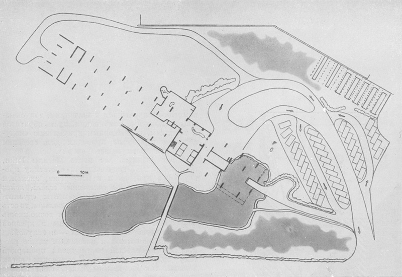Ле Корбюзье / Le Corbusier. Жилая единица (Unité d'Habitation), Nantes-Reze, Франция. 1952. Генеральный план