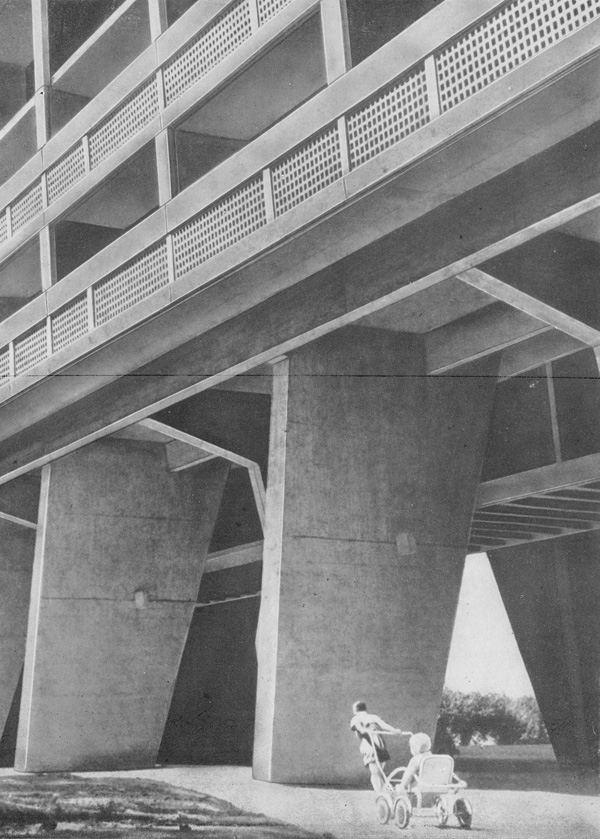 Ле Корбюзье / Le Corbusier. Жилая единица (Unité d'Habitation), Nantes-Reze, Франция. 1952-1955