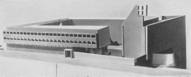 Ле Корбюзье / Le Corbusier. Комплекс монастыря Sainte Marie de La Tourette, Eveux-sur-l'Arbresle, Франция. 1953-1960. Макет