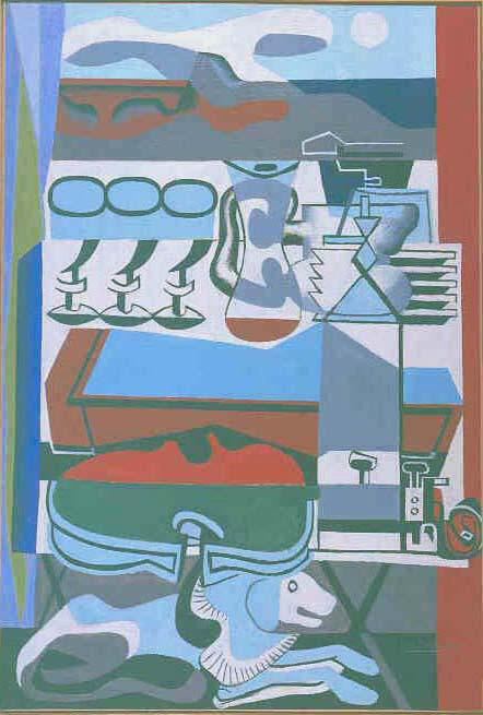 Ле Корбюзье / Le Corbusier, Composition. Table d'apéritif et chien, 1938