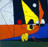 Ле Корбюзье / Le Corbusier, Composition avec lignes géométriques jaunes, oranges, bleues, 1962