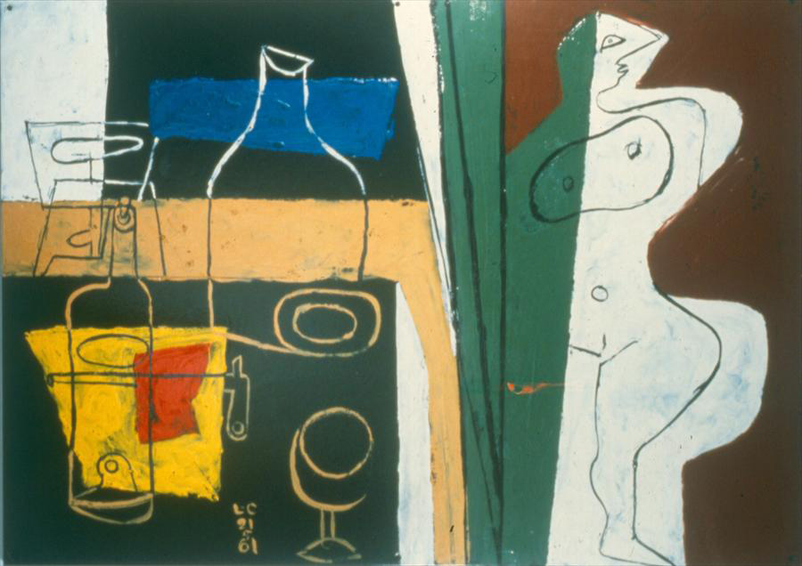 Ле Корбюзье / Le Corbusier, Nature morte, bouteille et verres, 1961