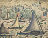 Ле Корбюзье / Le Corbusier, Barques avec voiles latines, 1911