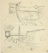 Ле Корбюзье / Le Corbusier, Croquis Chartreuse d'Ema (Florence), 1911