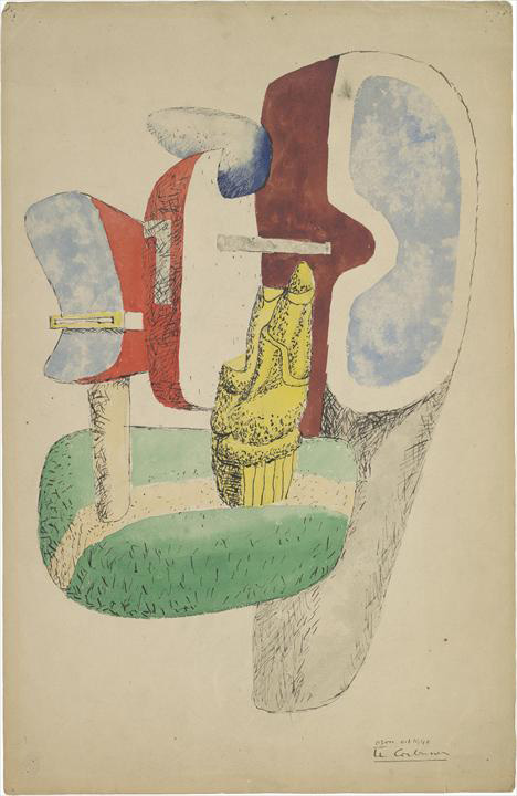Ле Корбюзье / Le Corbusier, Etude pour une sculpture: Ubu, 1940
