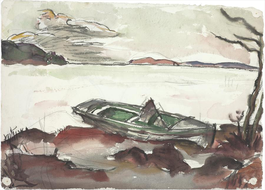 Ле Корбюзье / Le Corbusier, Paysage du lac de Bienne, 1915