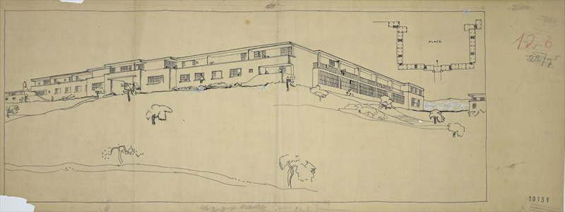 Ле Корбюзье / Le Corbusier. Проект «Дом-ино» (Dom-Ino). Жилой дом свободной планировки со стандартным каркасом для серийного производства. 1914