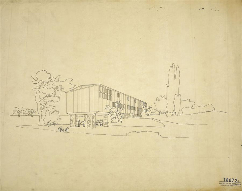 Ле Корбюзье / Le Corbusier (совместно с Жаном Пруве / Jean Prouvé). Проект лётной школы. 1940